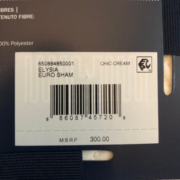 Ralph Lauren Park Row Elysia European Sham Chic Cream 26" x 26" New - Picture 6 of 6